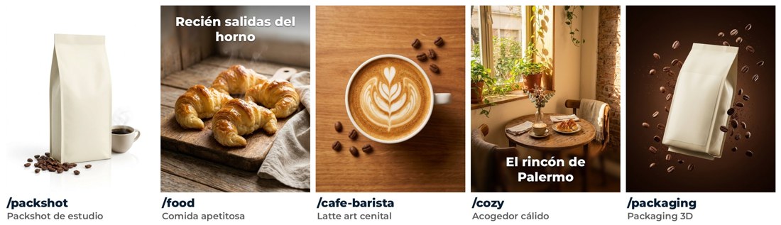 Five posts created by Posty for a coffee shop